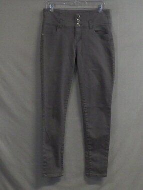 CP Jeans Grey High Waisted Triple Button Skinny Jeans  A651